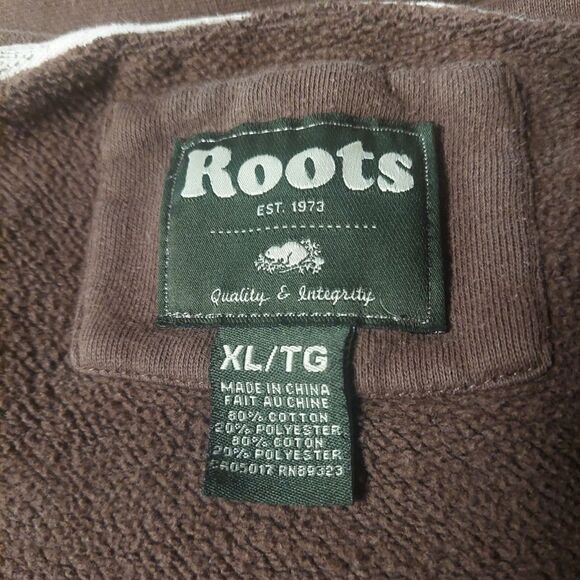 Kids Full Zip Roots Hoddie Brown sz XL - Picture 7 of 9